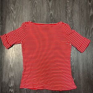 Lauren Ralph Lauren Red and White Striped Tee